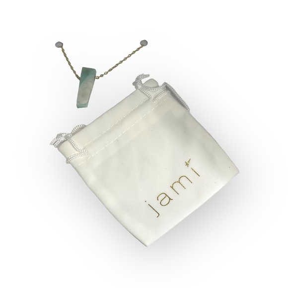 new Jami 𖣔 Raw Amazonite Shard Necklace 𖣔 24K Gold Plated 𖣔 Artisan Handmade - Picture 8 of 16